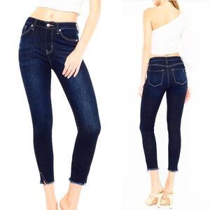 Kancan Zinnia High Rise Ankle Skinny Jeans Sz 20W Dark Blue Denim